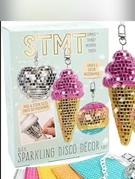 Other - Pink & Gold Kids Cake Topper Disco Ice Cream Set